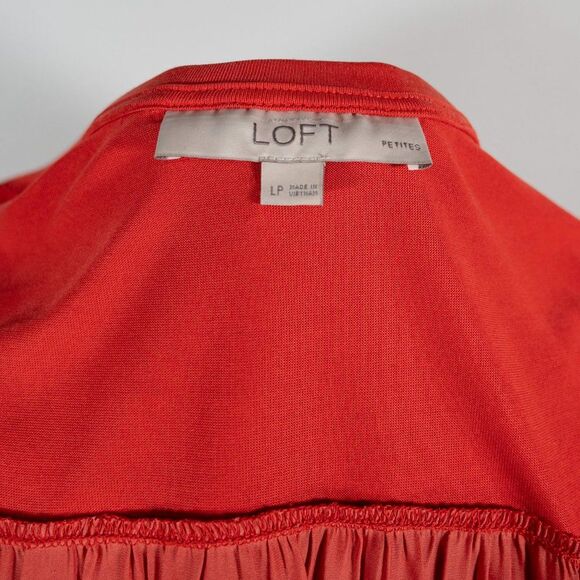 LOFT Petite Orange Mixed Media Tank - Picture 11 of 11